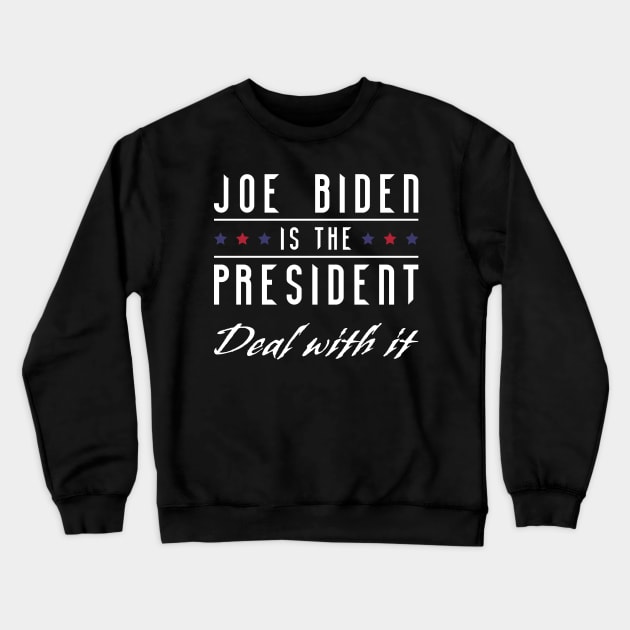 Biden Won Deal With It - Biden Harris We Won Crewneck Sweatshirt by LookFrog